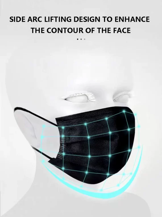 10/50/100/200PCS Disposable Mask Earloop Pink Bule Black White Mouth Masks 3 Layers Meltblown Non-Woven Breathable Face Mask