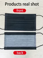 10-500Pcs Adults Mask Disposable individual Separate Package masque noir Anti-dust 3 Layer Ply Filter Black Mouth Face mask