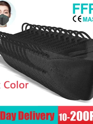 10 Days Delivery! Approved FFP2 Mask Hygienic Safety Dust Respirator Reusable Adult Face Masks FPP2 Mascarillas KN95 Fish Mask