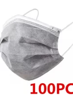 10/50/100/200PCS Disposable Mask Earloop Pink Bule Black White Mouth Masks 3 Layers Meltblown Non-Woven Breathable Face Mask