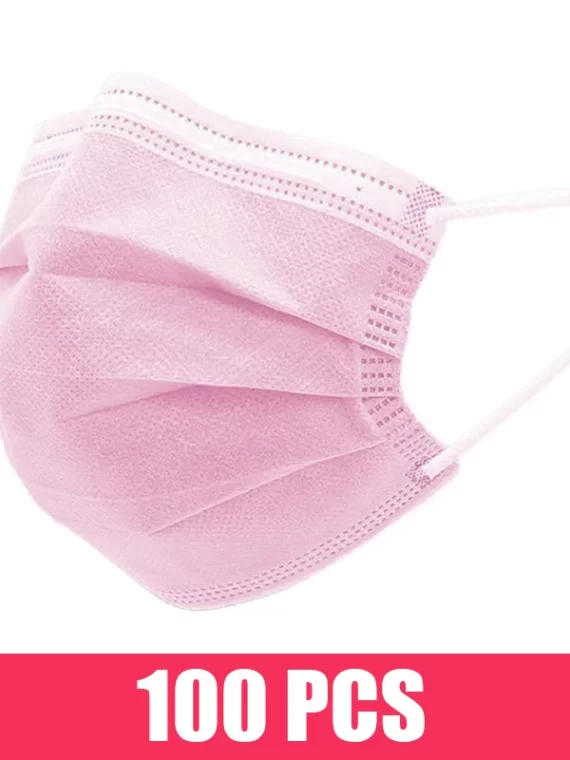 10/50/100/200PCS Disposable Mask Earloop Pink Bule Black White Mouth Masks 3 Layers Meltblown Non-Woven Breathable Face Mask