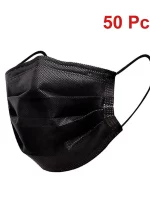 Masks 3-layer Mask Face Masks Melt Blown Cloth Disposable Anti-Dust Protective Masks Earloops Mouth Mask Black Mascarillas