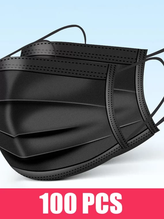 10/50/100/200PCS Disposable Mask Earloop Pink Bule Black White Mouth Masks 3 Layers Meltblown Non-Woven Breathable Face Mask