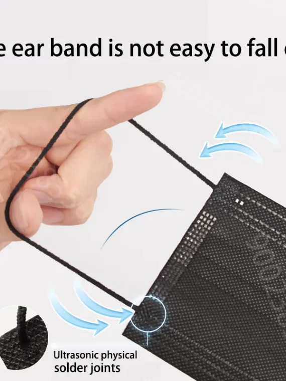 10-500Pcs Adults Mask Disposable individual Separate Package masque noir Anti-dust 3 Layer Ply Filter Black Mouth Face mask