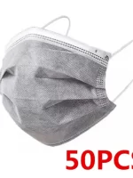 10/50/100/200PCS Disposable Mask Earloop Pink Bule Black White Mouth Masks 3 Layers Meltblown Non-Woven Breathable Face Mask