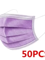 10/50/100/200PCS Disposable Mask Earloop Pink Bule Black White Mouth Masks 3 Layers Meltblown Non-Woven Breathable Face Mask