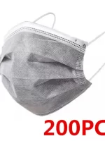 10/50/100/200PCS Disposable Mask Earloop Pink Bule Black White Mouth Masks 3 Layers Meltblown Non-Woven Breathable Face Mask