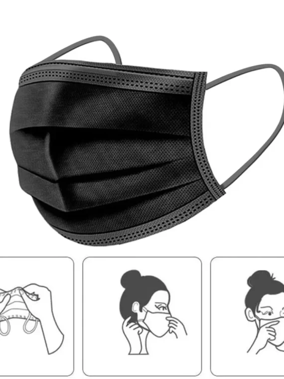 10/50/100/200PCS Disposable Mask Earloop Pink Bule Black White Mouth Masks 3 Layers Meltblown Non-Woven Breathable Face Mask