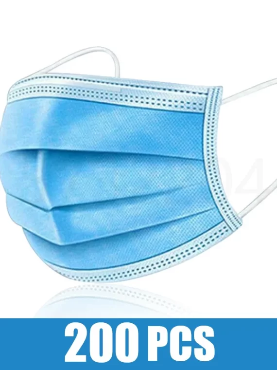 10/50/100/200PCS Disposable Mask Earloop Pink Bule Black White Mouth Masks 3 Layers Meltblown Non-Woven Breathable Face Mask