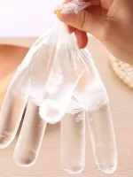 100pcs Disposable Gloves Plastic Gloves Transparent Eco-friendly Cleaning Gloves For DIY Cooking Kitchen Accessories