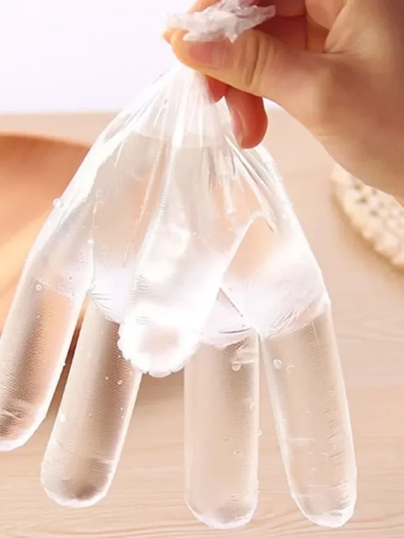 100pcs Disposable Gloves Plastic Gloves Transparent Eco-friendly Cleaning Gloves For DIY Cooking Kitchen Accessories