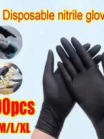 Black Xl Latex Gloves Pvc Gloves Disposable Nitrile Gloves Housework Cleaning Car Industry Gardening Cooking Tools