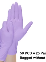 10-100pcs Disposable Purple Nitrile Gloves Latex Free Waterproof Suitable for Kitchen Food Processing Beauty Salon Work Glove