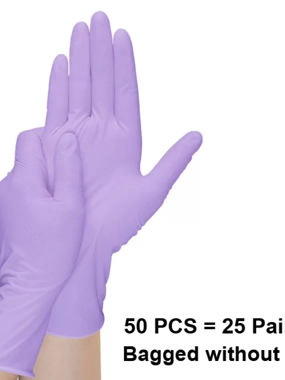 10-100pcs Disposable Purple Nitrile Gloves Latex Free Waterproof Suitable for Kitchen Food Processing Beauty Salon Work Glove