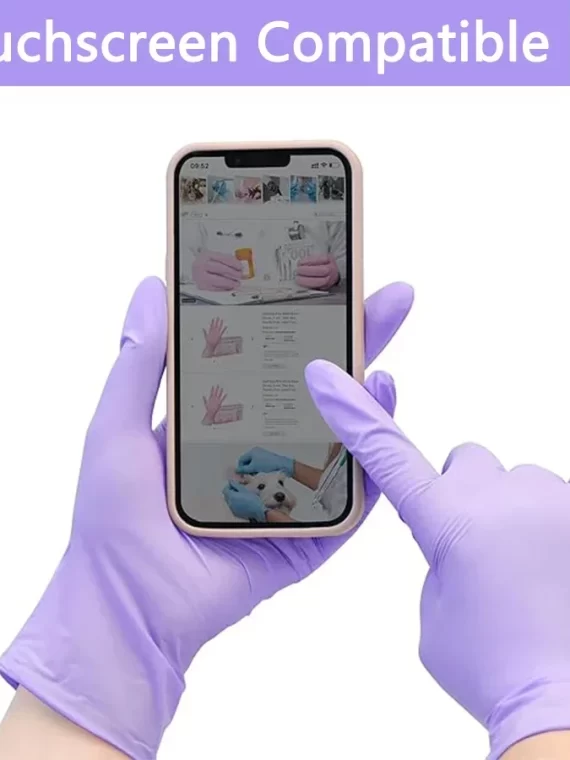 10-100pcs Disposable Purple Nitrile Gloves Latex Free Waterproof Suitable for Kitchen Food Processing Beauty Salon Work Glove