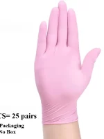 10/20/50/100PCS Pink Gloves Disposable Nitrile Gloves Powder Free for Household Cleaning Beauty Salon Working Kitchen Gloves