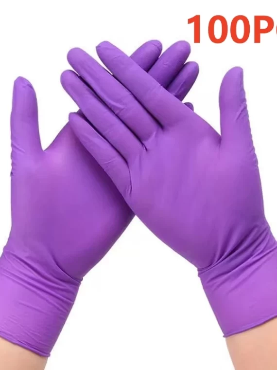 Fuchsia Nitrile Disposable Gloves 20/100PCS 3-mil Powder & Latex Free Household Cleaning Gloves for Cooking Kitchen Esthetician