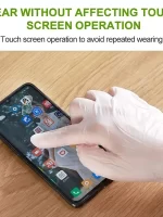 100Pcs Food Grade Disposable Gloves Portable Non-Slip Acid Work Safety Cleaning Gloves Transparent TPE Latex Free Gloves