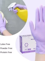 10-100pcs Disposable Purple Nitrile Gloves Latex Free Waterproof Suitable for Kitchen Food Processing Beauty Salon Work Glove