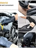 Black Xl Latex Gloves Pvc Gloves Disposable Nitrile Gloves Housework Cleaning Car Industry Gardening Cooking Tools
