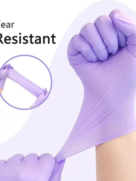 10-100pcs Disposable Purple Nitrile Gloves Latex Free Waterproof Suitable for Kitchen Food Processing Beauty Salon Work Glove