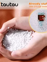 OTAUTAU Small Round Faux Leather Ottoman Stool Beanbag Pouf Footstool Stuffed Bean Bag Footrest Floor Corner Seat Puff JD004