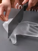 100Pcs Food Grade Disposable Gloves Portable Non-Slip Acid Work Safety Cleaning Gloves Transparent TPE Latex Free Gloves