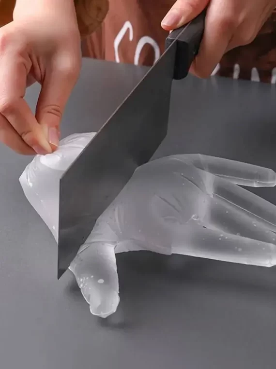 100Pcs Food Grade Disposable Gloves Portable Non-Slip Acid Work Safety Cleaning Gloves Transparent TPE Latex Free Gloves