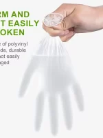 100Pcs Food Grade Disposable Gloves Portable Non-Slip Acid Work Safety Cleaning Gloves Transparent TPE Latex Free Gloves