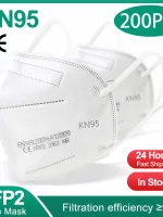 10-200PCS mascarillas fpp2 Black KN95 CE Certified FFP2 face mask mascarilla kn95 5Layers Non-wove Adult ffp2 mask kn95 reusable