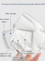 10-200PCS mascarillas fpp2 Black KN95 CE Certified FFP2 face mask mascarilla kn95 5Layers Non-wove Adult ffp2 mask kn95 reusable