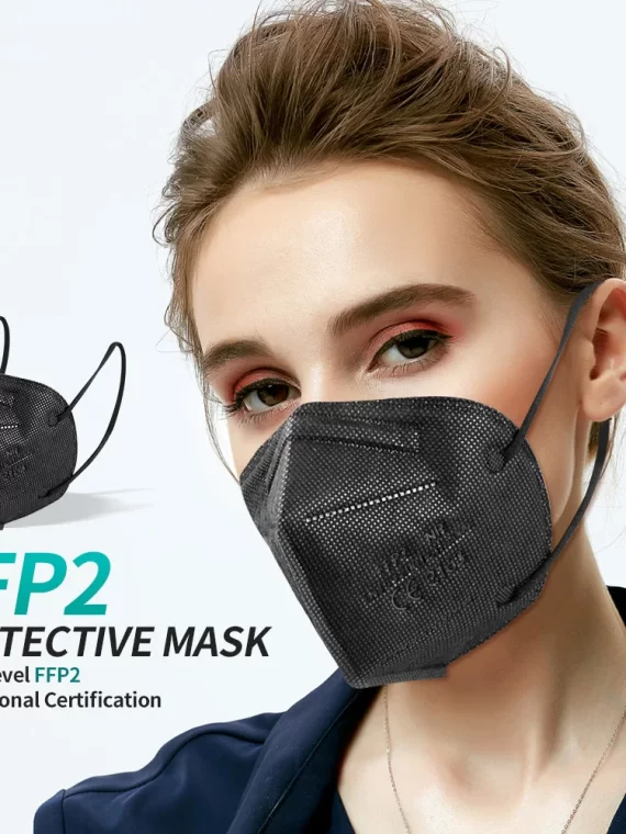 10-200PCS mascarillas fpp2 Black KN95 CE Certified FFP2 face mask mascarilla kn95 5Layers Non-wove Adult ffp2 mask kn95 reusable