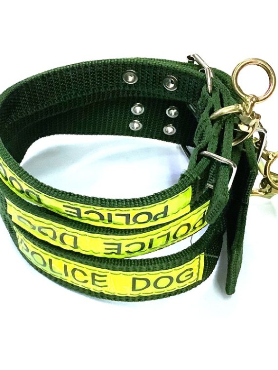 Dog Police Collar – M Size – Durable & Stylish Pet Collar