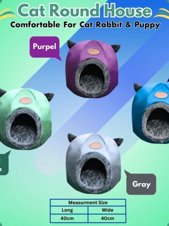 Round House for Winter – Warm & Cozy Pet Bed for Cats and Small Dogs